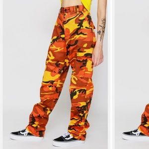 ORANGE CAMO PANTS ARMY PANTS